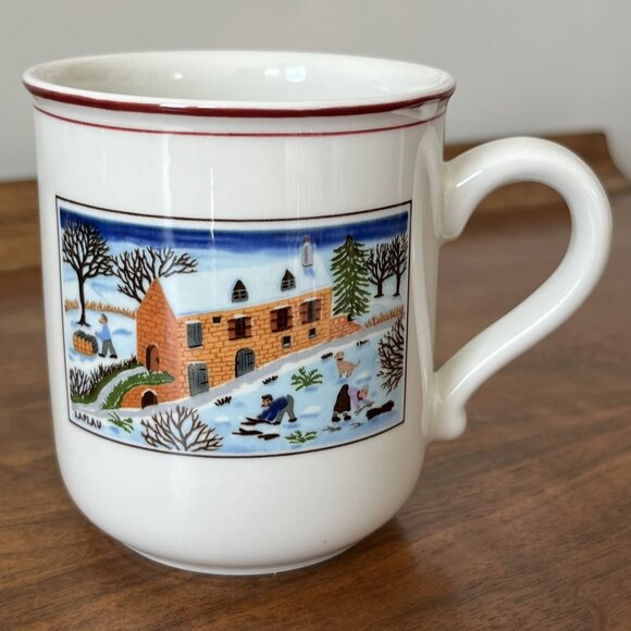 Villeroy & Boch Other - Villeroy & Boch "Naif Christmas" Porcelain Double-Sided Mug Village & Cozy Home